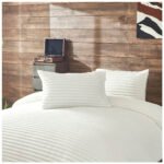 Fleece Bedding Ribbed Duvet Cover Set - White - Image 5
