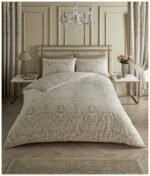 Damask Floral Duvet Cover Set Natural