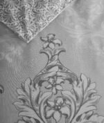 Damask Floral Duvet Cover Set - Grey - Image 2