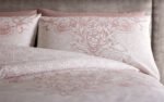 Damask Floral Duvet Cover Set - Pink - Image 4