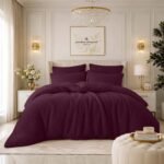 Ultra Teddy Fleece Duvet Cover Set - Aubergine