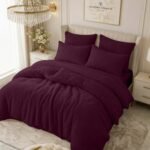 Ultra Teddy Fleece Duvet Cover Set - Aubergine - Image 2