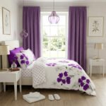 Botanical Floral Print Duvet Cover Set - Aubergine - Image 2