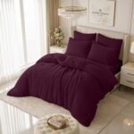 Ultra Teddy Fleece Duvet Cover Set - Aubergine