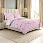 Luxury Floral Birds Duvet Cover Set - Pink - Image 2