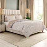 Luxury Floral Birds Duvet Cover Set - Natural