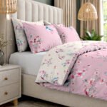 Luxury Floral Birds Duvet Cover Set - Pink - Image 3