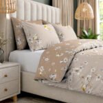 Luxury Floral Birds Duvet Cover Set - Natural