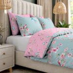Luxury Floral Birds Duvet Cover Set - Natural