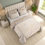 Luxury Floral Birds Duvet Cover Set - Natural