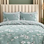 Luxury Floral Birds Duvet Cover Set - Duck Egg