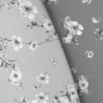 Luxury Elegant Floral Birds Duvet Cover Set - Grey
