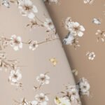 Luxury Floral Birds Duvet Cover Set - Natural