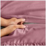 Frill Edge Duvet Cover Set - Baby Pink/Dusky Pink - Image 10