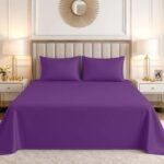 Luxury Cotton Blend Flat Bed Sheet - Berry