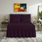 Plain Dyed Polycotton Valance Sheet - Berry