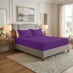 Premium Home Essentials Plain Fitted Sheet - Berry