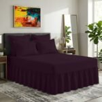 Plain Dyed Polycotton Valance Sheet - Berry