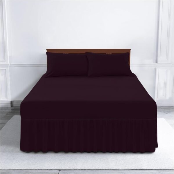 Plain Dyed Polycotton Valance Sheet - Berry