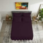 Plain Dyed Polycotton Valance Sheet - Berry