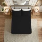 Premium Home Essentials Plain Fitted Sheet - Black