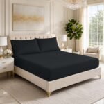 Premium Soft Touch Fitted Sheet – Black