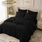 Ultra Teddy Fleece Duvet Cover Set - Black