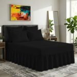 Plain Dyed Polycotton Valance Sheet - Black