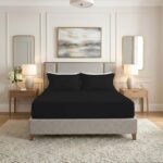 Premium Home Essentials Plain Fitted Sheet - Black