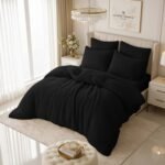 Ultra Teddy Fleece Duvet Cover Set - Black