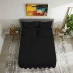 Plain Dyed Polycotton Valance Sheet - Black