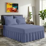 Plain Dyed Polycotton Valance Sheet - Blue