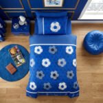 Modern Kids Football Duvet Set Deluxe - Blue