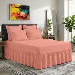 Plain Dyed Polycotton Valance Sheet - Blush Pink