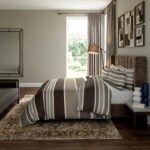 Striped Complete Bedding Set - Brown/Cream