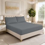 Premium Soft Touch Fitted Sheet – Charcoal