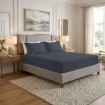 Premium Home Essentials Plain Fitted Sheet - Charcoal