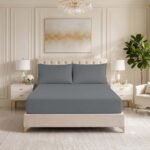 Premium Soft Touch Fitted Sheet – Charcoal