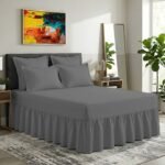Plain Dyed Polycotton Valance Sheet - Charcoal