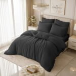 Ultra Teddy Fleece Duvet Cover Set - Charcoal