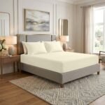 Premium Home Essentials Plain Fitted Sheet - Cream