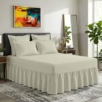 Plain Dyed Polycotton Valance Sheet - Cream
