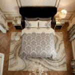 Floral Damask Duvet Cover Set - Cream