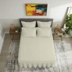 Plain Dyed Polycotton Valance Sheet - Cream