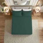 Premium Home Essentials Plain Fitted Sheet - Dark Green