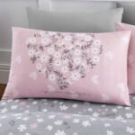 Floral Heart Duvet Cover Set - Blush Pink - Image 5