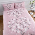 Floral Heart Duvet Cover Set - Blush Pink - Image 3