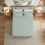 Premium Home Essentials Plain Fitted Sheet - Duck Egg