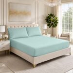 Premium Soft Touch Fitted Sheet – Duck Egg