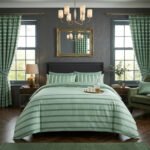 Striped Duvet Cover Set - Duck Egg - Image 2
